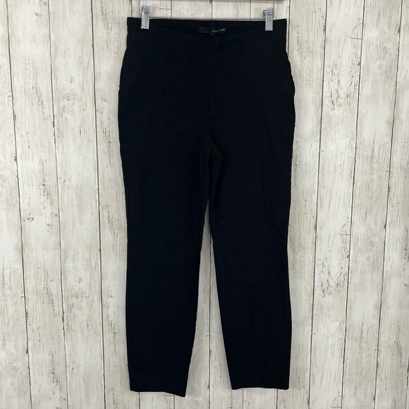 Harve Benard Black Pull On Stretchy Straight Leg Work Dress Pants 10 - Picture 1 of 10